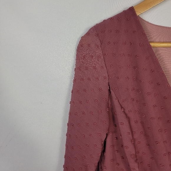 Altar'd State Women's Small Chiffon Dress with Bell sleeves - Picture 3 of 5